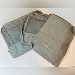 Gray 3 Piece Set Travel Packing Cubes for Suitcases Organizing or Storage